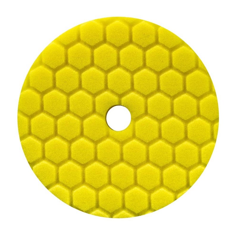 Chemical Guys BUFX111HEX6 Hex-Logic Quantum Heavy Cutting Pad, Yellow (6.5 Inch Pad Made for 6 Inch Backing Plates) - Image 1